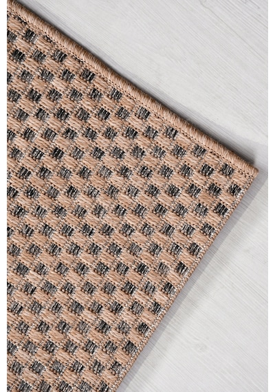 Sierra Halı Jüt Hasır Görünümlü Modern Kilim Ve Yolluk, İnce Bukle Dokuma Kahve Bej