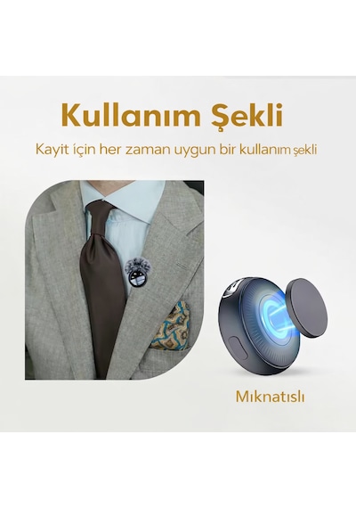 Kablosuz Yaka Mikrofonu Android Ve Apple Uyumlu iOS Alıcılı, Gürültü Azaltmalı Mikrofon Seti Tak Çalıştır 2'li
