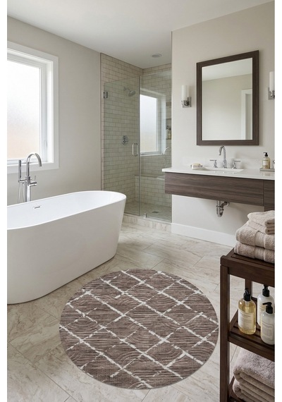Kaymaz Tabanlı Halı Kesme Yolluk Salon Koridor Mutfak Yatak Odası Halısı Daire 3001 Kahve