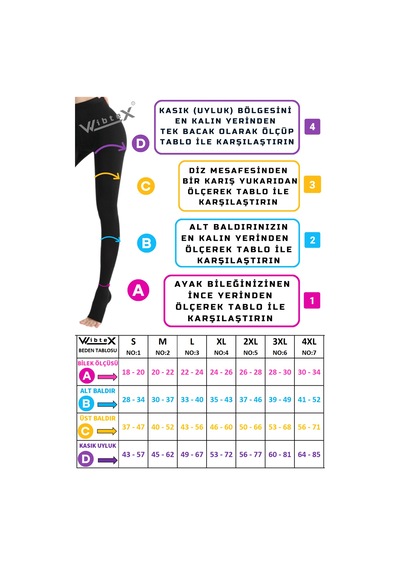 Wibtex Külotlu Varis Çorabı Açık Burun Siyah Renk Siyah CCL2 7 Açık Külotlu