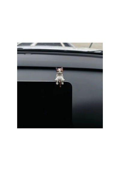 Mini Kedi Takımı - 4 Lü Araç İçi Torpido Dekor Seti Aksesuar Çift Taraflı Bantlı