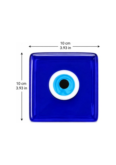 El Yapımı Nazar Boncuklu Cam Banyo Gider Kapağı 10x10 Cm Dekoratif Gider Süzgeci