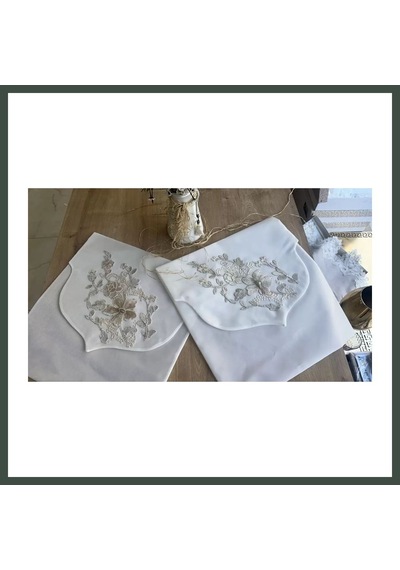 Bezos Fransız Güpürlü Zarf Bohça 50x50 Cm Nişan Bohçası Söz Bohçası 3 Boyutlu Tekli Bohça Nhr