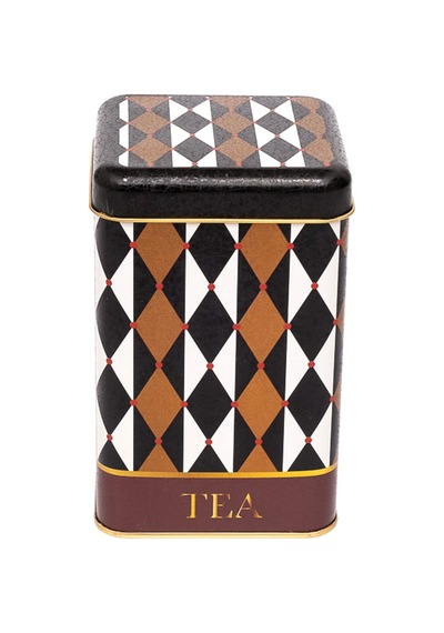 Circus Tea Desenli Kare Metal Saklama Kabı 10.5 x 10.5 x 16 CM 1.7 L