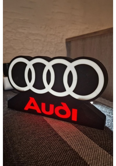 Audi Logolu Dekoratif Aydınlatma Çok Renkli