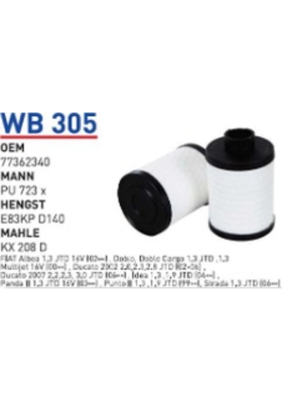 Wb305 Mazot Filtresi Cıtroen Jumper Iıı Y.m 08 77362340 , Pu723x
