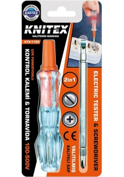 2in1 Düz - Yıldız Çıkar Tak Kontrol Kalemi - Tornavida 100-500v 5324