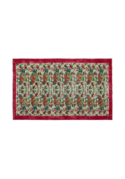 El Dokuması Vintage Yün-pamuk Retro Halı 22855 164 X 268 Cm Çok Renkli