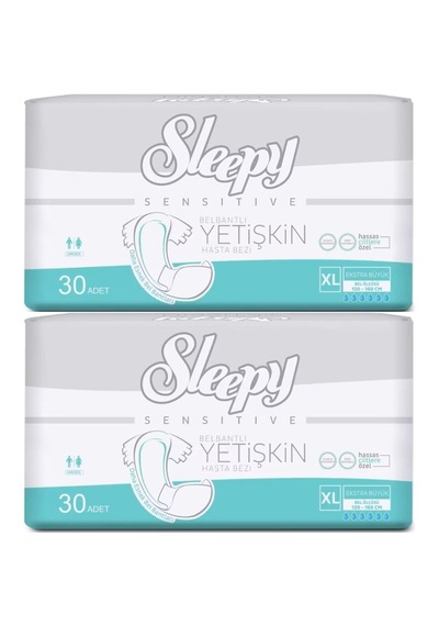 Sleepy Sensitive Belbantlı Yetişkin Hasta Bezi Xlarge 60 Adet 2x30 Paket XL