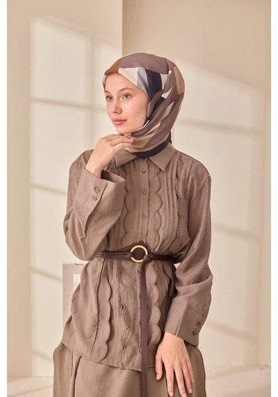 Silk Home Aura Eşarp 140001-02 Lacivert, Vizon, Kahve, Gri