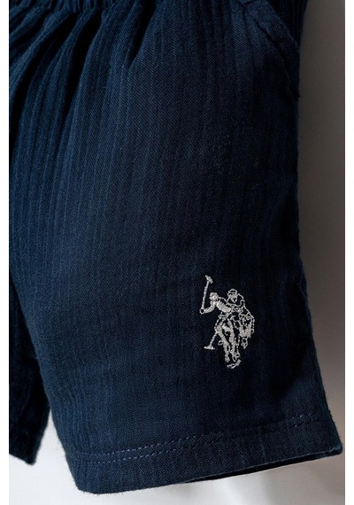 U.S. Polo Assn. Erkek Bebek 2 Li Şort Gömlek Takım Lacivert-2255 Lacivert