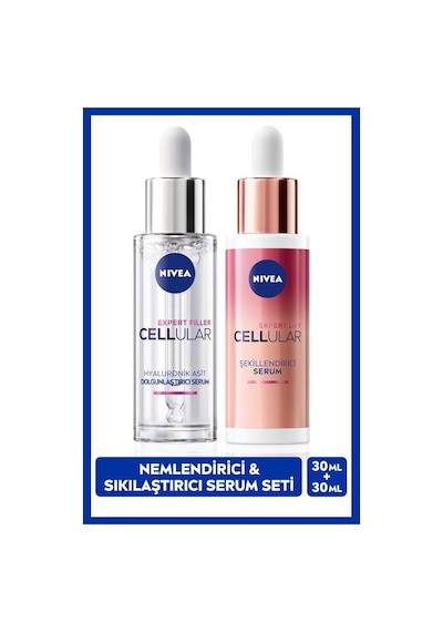 NIVEA Cellular Expert Lift Şekillendirici Doğal Retinol Alternatifi Serum 30 ML + Nemlendirici Serum 30 ML