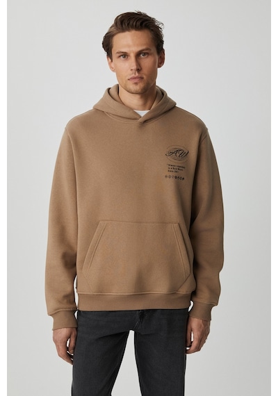 Grımelange Grımelange Legandary Erkek Yumuşacık Vizon Sweatshirt Vizon
