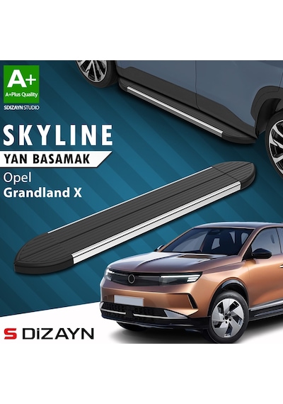 S-dizayn Opel Grandland 2 Elektrikli Skyline Krom Yan Basamak 193 Cm 2024 Üzeri A+ Kalite