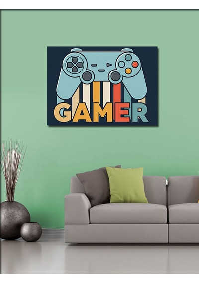 Kanvas Tablo Gamer Kontrolcü Posteri 100cmx140cm