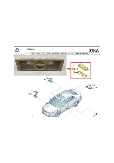 Jetta (2011 2018) Arka Tavan Lambasi (Bej) 6Q0947291A 533279676