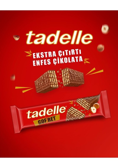 Tadelle Çikolatalı Gofret 28 Gr X 28 Adet