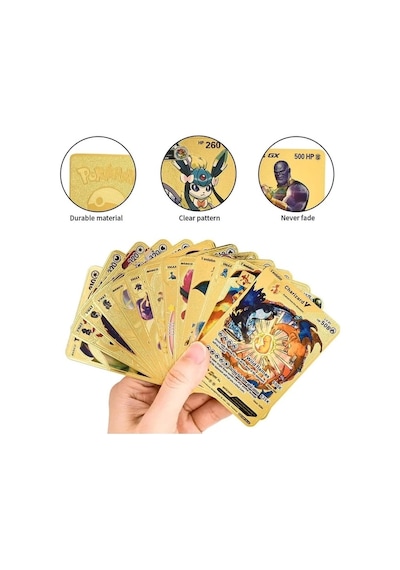 Orijinal Pokemon Kart Gold Serisi 10'lu Paket - Pokemon Oyun Kartları - Pikachu Koleksiyonluk Kart Pokemon