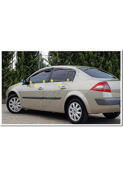 Db Chrome Renault Megane 2 Sedan Cam Çıtası Nikelajı 2004-2010 4