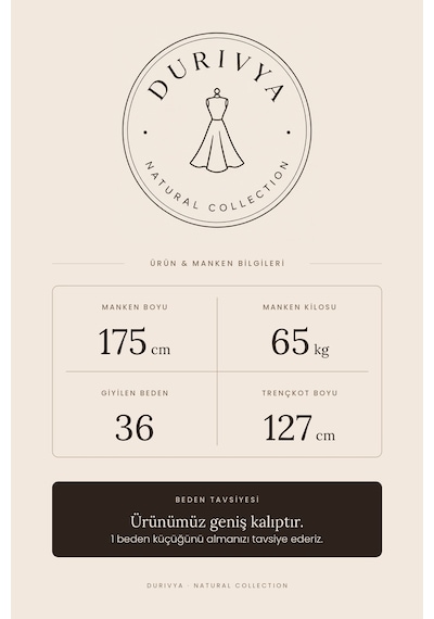Durivya Apoletli Oversize Trençkot Camel