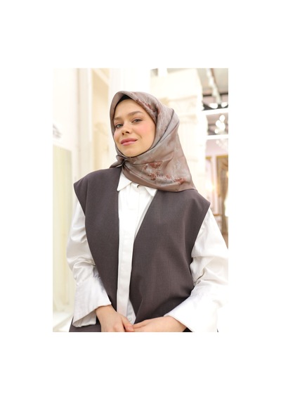 Silk Home Shiny Eşarp 75002-53 Koyu Vizon, Kahverengi