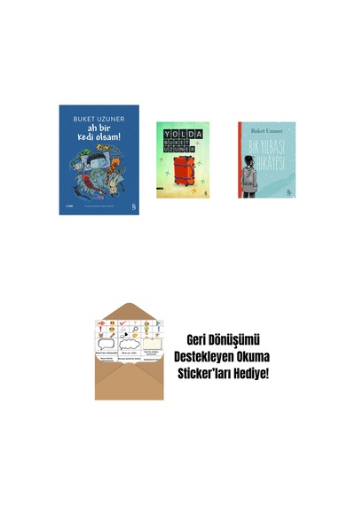 Ah Bir Kedi Olsam + Yolda + Bir Yılbaşı Hikâyesi + Okuma Sticker'ları