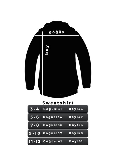 Çocuk Yeşil Ejderha Baskılı Tasarım Sweatshirt Siyah