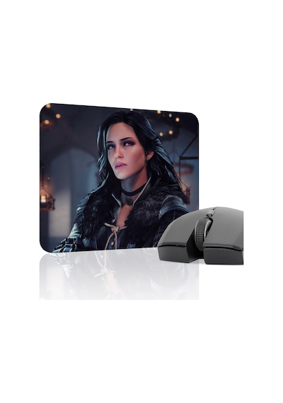 Witcher 3 Kaymaz Dikişli Kauçuk Oyuncu Mousepad V3 - 22x18 Gaming Mouse Pad Fare Altlığı