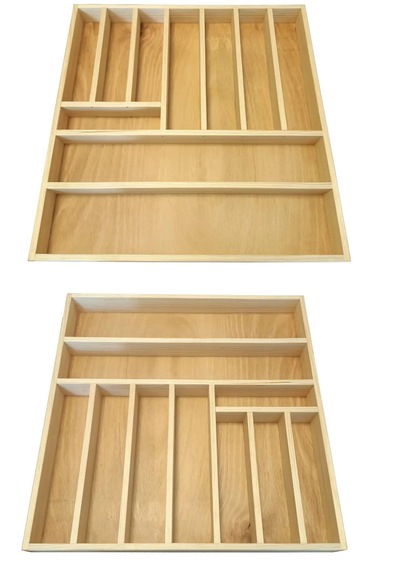 Ahşap Kaşıklık 45x46 Cm. Mutfak Çekmecesi Kaşıklık Ve Servis Gereçleri Düzenleyici