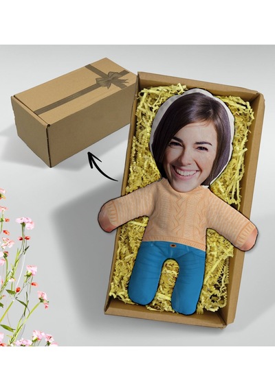 Bk Gift Hediye Kutusunda Kişiye Özel Eğlenceli Surat Bebek Yastık-9, Arkadaşa Hediye, Sevgiliye Hediye, Doğum Günü Hediyesi Kobitmeyencom33163 Bk Gift