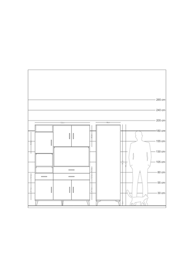 Kronos Dolap 9 Raflı 3 Çekmeceli 6 Kapaklı 132x59x195 Çam-antrasit/antrasit Antrasıt/antrasıt Kronos Dolap 9 Raflı 3 Çekmeceli 6 Kapaklı 132x59x195 Çam-antrasit/antrasit Antrasıt/antrasıt
