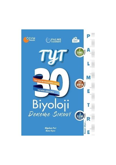 Palme Yks Tyt Biyoloji 30 Deneme Palmetre Video Çözümlü