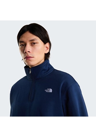 The North Face M Tnf Essential Simple Dome Rlx 1/4 Zip Erkek Sweatshirt-34108 Lacivert
