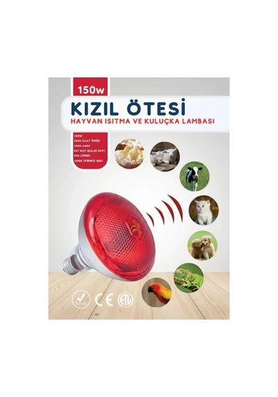 Led Aydınlatmalar 150w Kızılötesi İnfrared Isıtıcılı Hayvan Isıtma Ve Kuluçka Lambası Kırmızı Işık E27 Kalın Duy