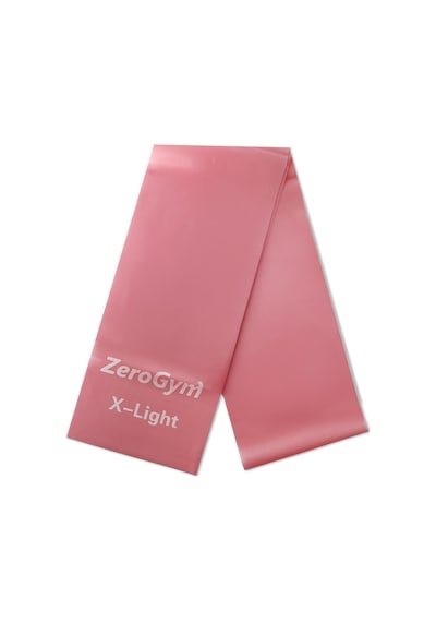 Zerogym Egzersiz Bandı, Pilates Bandı, 150cmx15cmx0,35cm Pembe Çok Hafif Pembe