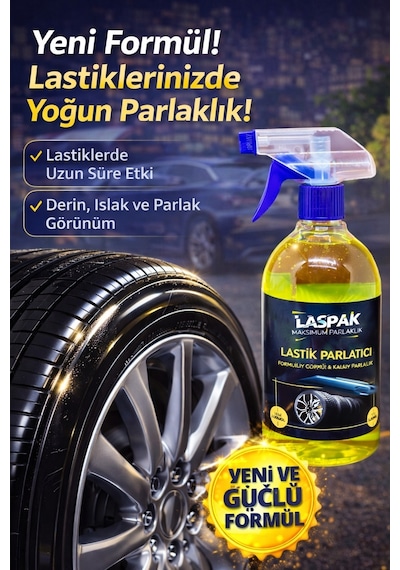 Uzun Süre Kalıcı Ve Koruyucu Lastik Parlatıcı Sprey 500 Ml
