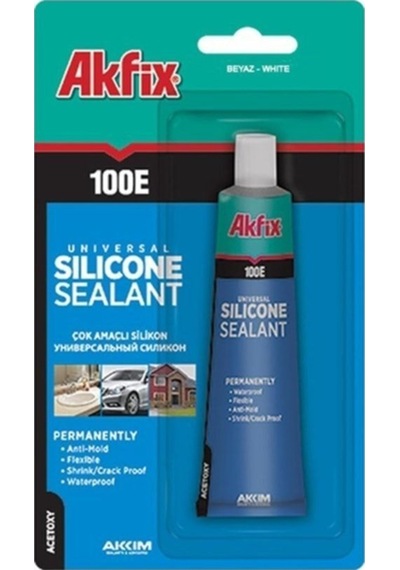 100e Genel Amaçlı Tüp Silikon Beyaz 50 Ml Tüp