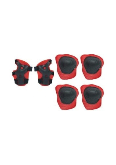 Yüksek Yoğunluklu Çocuk Koruyucu Set 6 Parça Dizlik Dirseklik El Pedi Paten Scooter Bisiklet Için Siyah - 869603972 Siyah