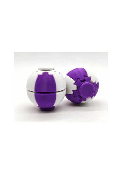 Alvera Press Küresi 3d Baskı Dönüşen Mekanik Fidget Stres Oyuncağı-mor-beyaz 40858026