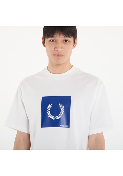 Fred Perry M2404 Box Graphic Erkek Tişört Beyaz