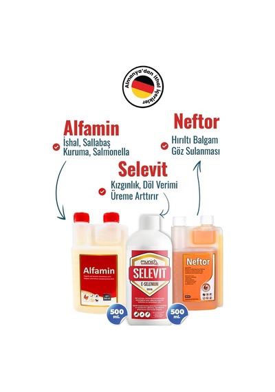 3lü Süper Set Selevit Üreme-neftor Hırıltı-alfamin 500ml