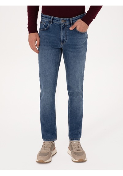 Cacharel Açık Mavi Slim Fit Pamuk Karışımlı Jean Pantolon