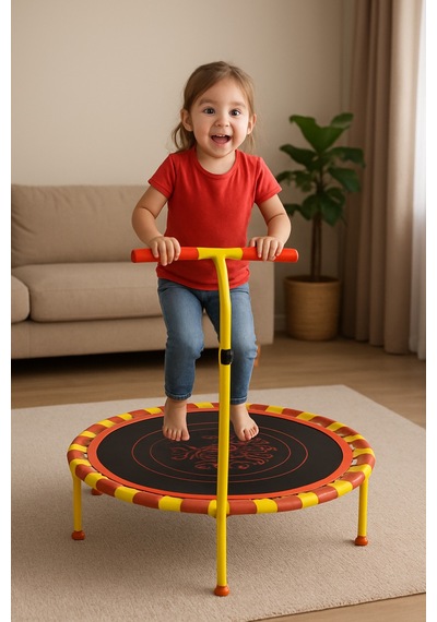 102 Cm 40 İnç Katlanabilir Tutunmalı Trambolin Çocuklar Ve Yetişkinler İçin Güvenli Zıplama