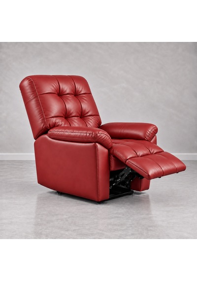 Ceviz Ahşap Yan Panelli Gerçek Deri Manuel Mekanizmalı Yatar Ayak Uzatmalı Ergonomik Tv Koltuğu Baba Koltuğu Kırmızı Ceviz Ahşap Yan Panelli Gerçek Deri Manuel Mekanizmalı Yatar Ayak Uzatmalı Ergonomik Tv Koltuğu Baba Koltuğu Kırmızı