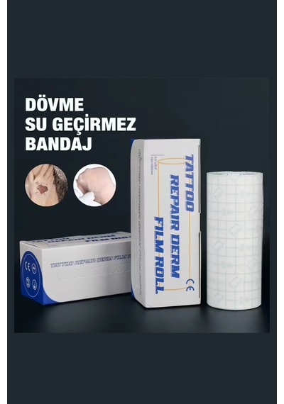 Su Geçirmez Dövme Sonrası Bakım Bandı Yapışkanlı 15 Cm X 5 M Koruyucu Film