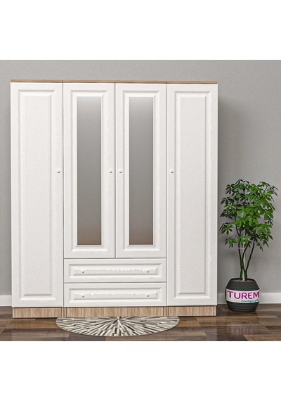 Ay 4 Kapılı Gardırop Mdf Antrasit Ay 4 Kapılı Gardırop Mdf Antrasit