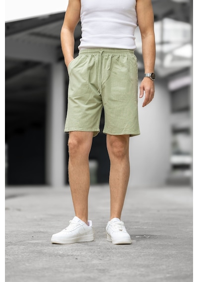 Kite Regular Fit Cepli Kapri Şort - Yeşil Yeşil