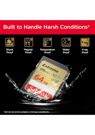 Sandisk Extreme Sdxc Uhs-ı Hafıza Kartı 64 Gb V30, 170 Mb/s Akta