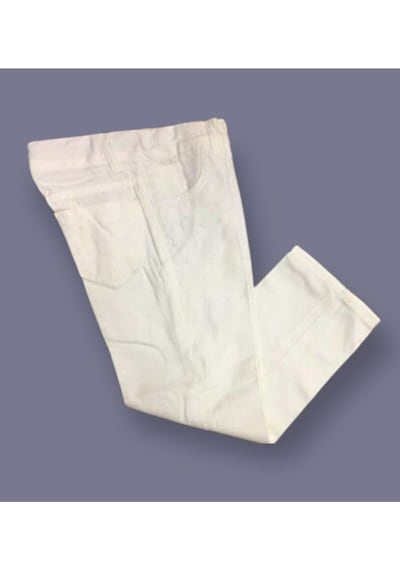 Nacar Store Çocuk 29ekim 10kasım 23nisan Gösteri Özel Gün Içten Lastik Ayarlamalı Keten Pantolon Beyaz