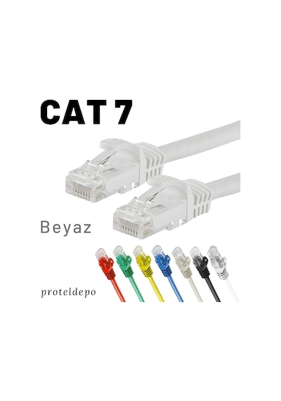 IRENIS CAT7 Kablo Ethernet Network Ağ Kablosu, 30 mt Beyaz